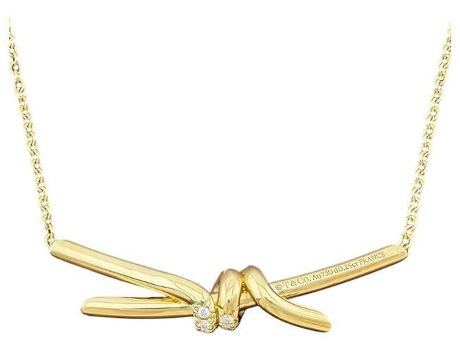 Autre Marque Collana Knot di Tiffany & Co. in oro giallo 18K - vista 3