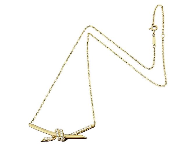 Autre Marque Collana Knot di Tiffany & Co. in oro giallo 18K - vista 9