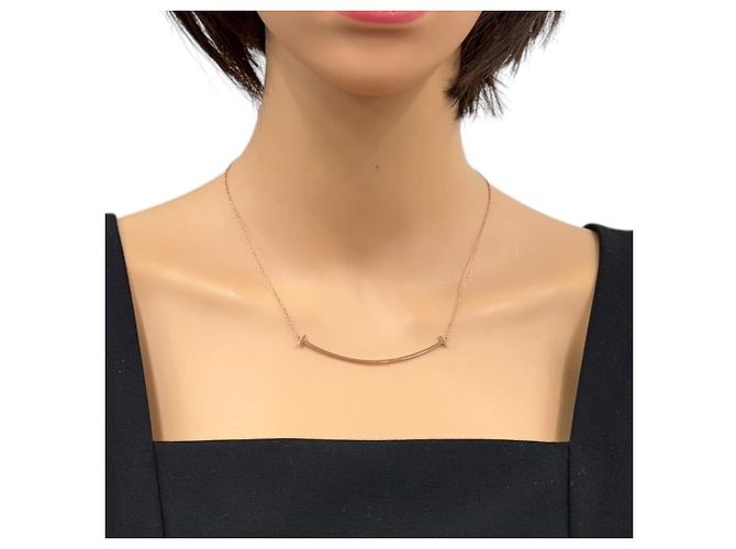 Autre Marque Collana Tiffany & Co. T Smile in oro rosa - vista 2