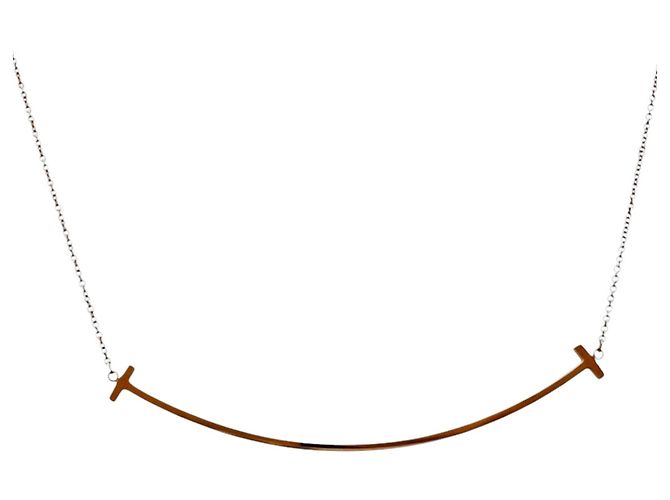 Autre Marque Collana Tiffany & Co. T Smile in oro rosa - vista 3