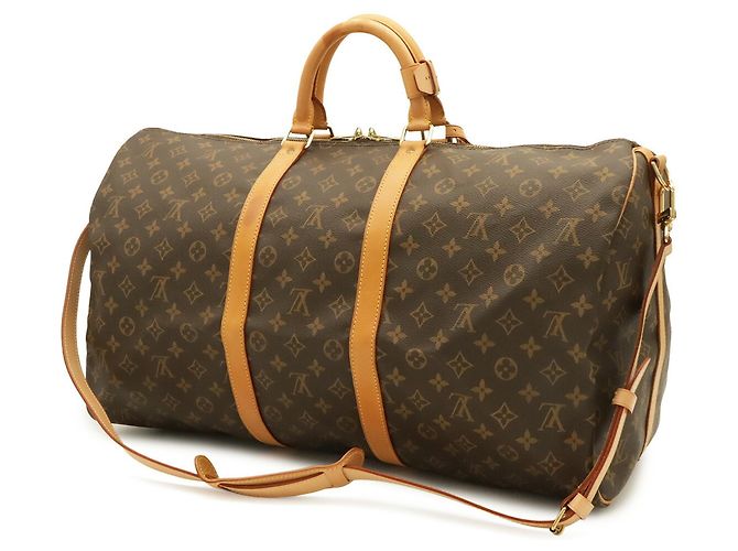 Louis Vuitton Monogram Keepall Bandoulière 55 Boston Bag - vista 3