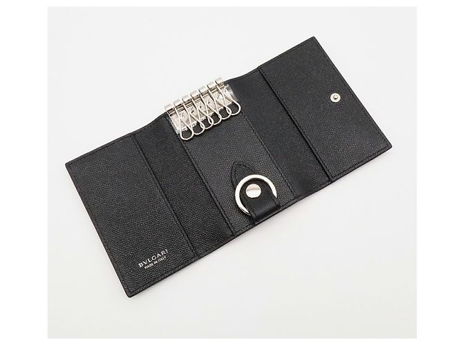 Bulgari Monedero Bvlgari de piel negra - vista 4
