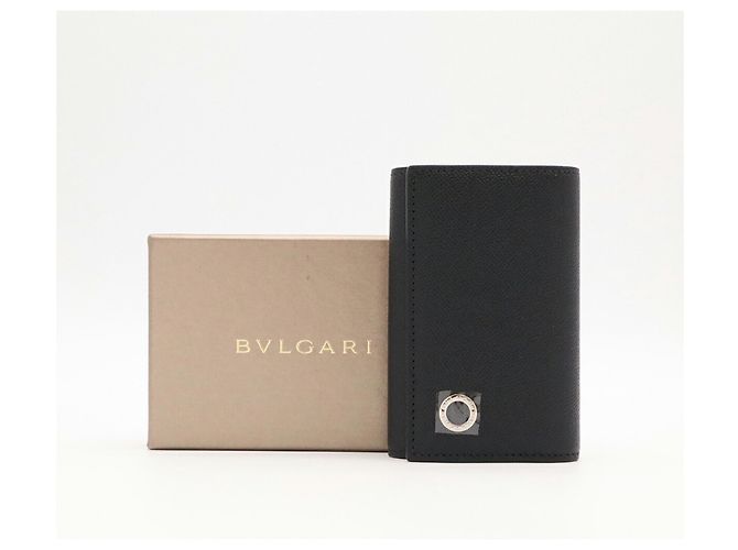 Bulgari Monedero Bvlgari de piel negra - vista 8