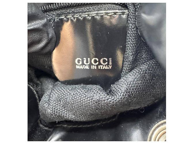 Gucci Vintage Bamboo Drawstring Suede and Leather - vista 6