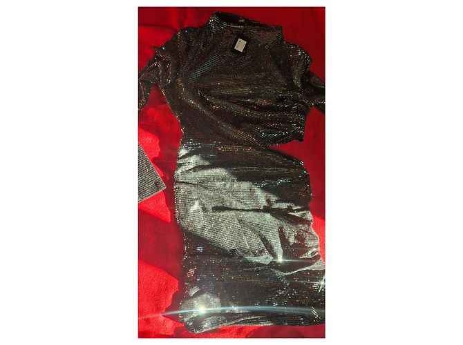 Maje schwarzes Paillettenkleid - Ansicht 4