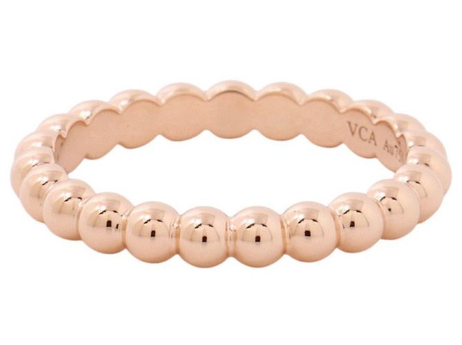Anello Van Cleef & Arpels Perlee Gold Pearl in oro rosa 18K - vista 2