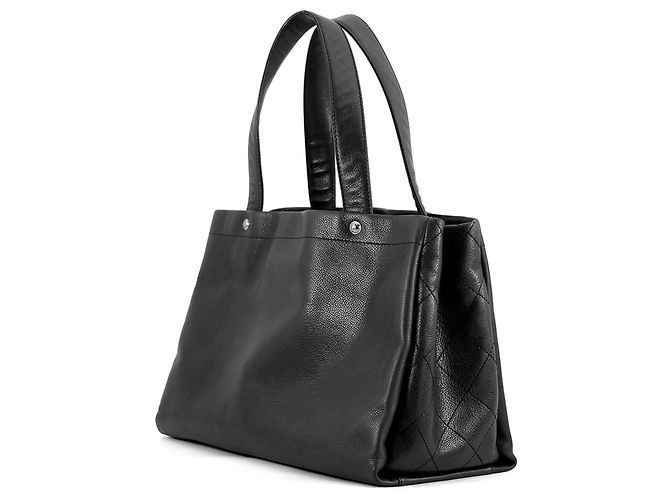 Borsa Tote Chanel Black Matelassé - vista 2