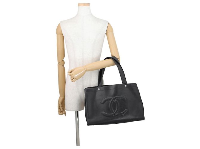 Borsa Tote Chanel Black Matelassé - vista 4