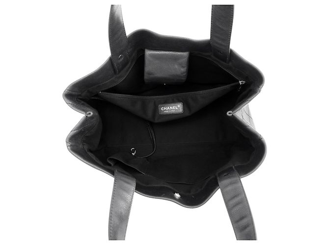 Borsa Tote Chanel Black Matelassé - vista 5