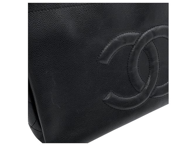 Borsa Tote Chanel Black Matelassé - vista 8