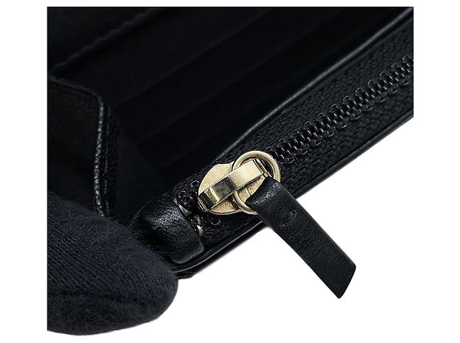 Borsa a tracolla Chanel in pelle di vitello grana nera - vista 14