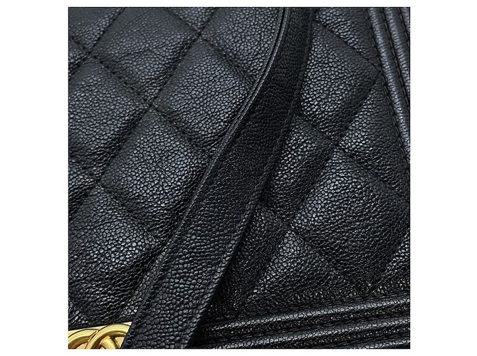 Borsa a tracolla Chanel in pelle di vitello grana nera - vista 15