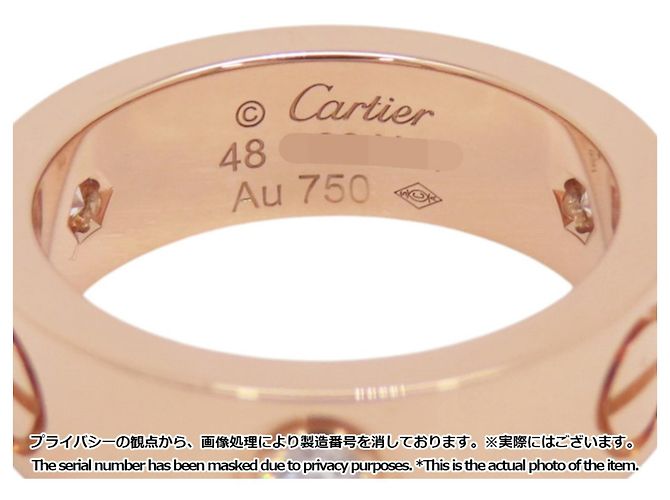 Anello Cartier Love in oro rosa 18K - vista 7