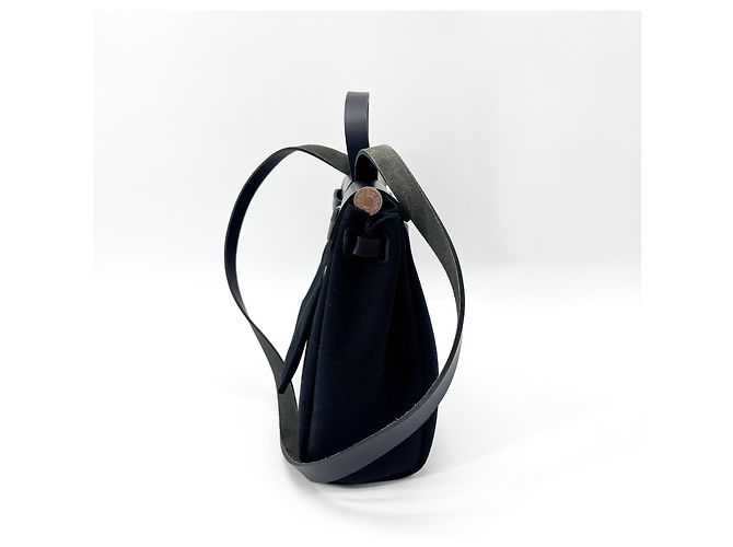 Hermès Hermes Herbag Zip Leather and Toile 31 - vista 4