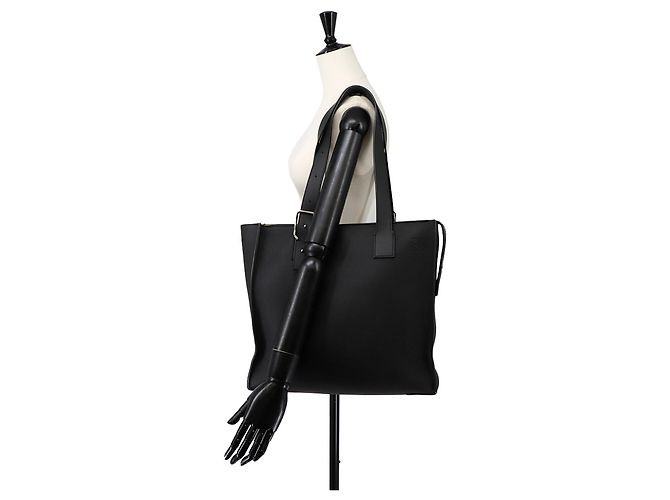 mala Tote Loewe em couro preto com fivela e fecho de correr - vista 10
