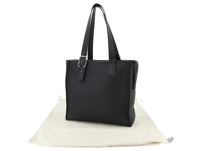 mala Tote Loewe em couro preto com fivela e fecho de correr - vista 2
