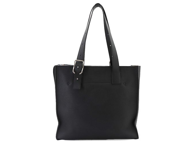 mala Tote Loewe em couro preto com fivela e fecho de correr - vista 3