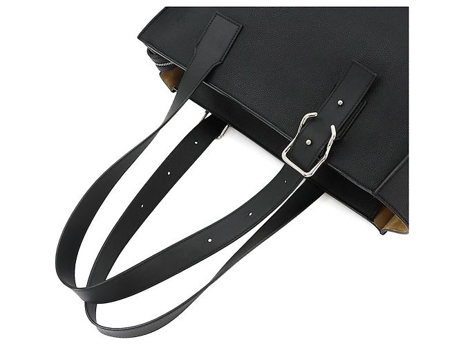 mala Tote Loewe em couro preto com fivela e fecho de correr - vista 6