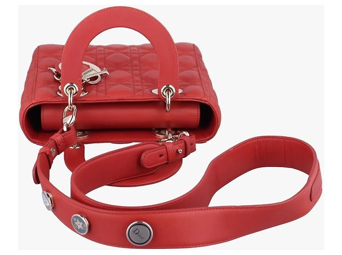 Christian Dior My ABCDior Lady Dior Cannage Quilt Leather Small - vista 5