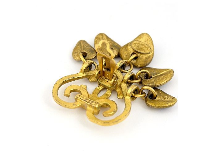 Orecchini a clip Chanel Blue and Gold - vista 3