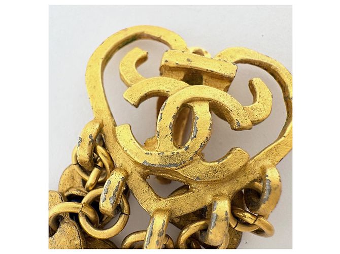 Orecchini a clip Chanel Blue and Gold - vista 4