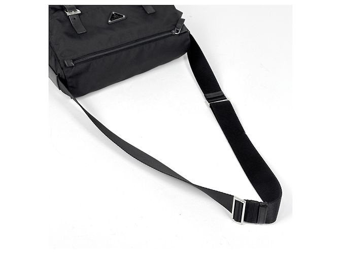 Borsa a tracolla Prada PRADA in nylon nero - vista 7