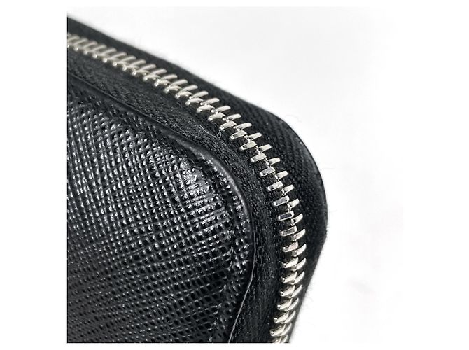 Cartera larga de piel negra de Prada - vista 4