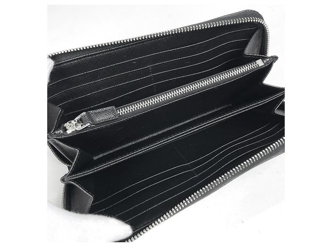 Cartera larga de piel negra de Prada - vista 5