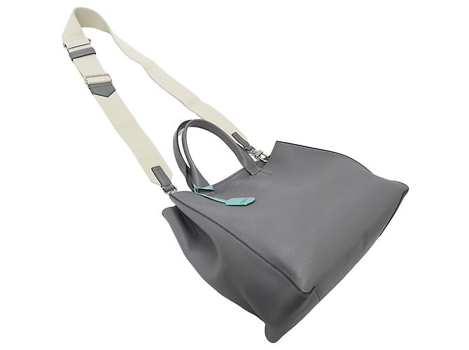 Autre Marque Borsa in pelle grigia Tiffany & Co. - vista 4