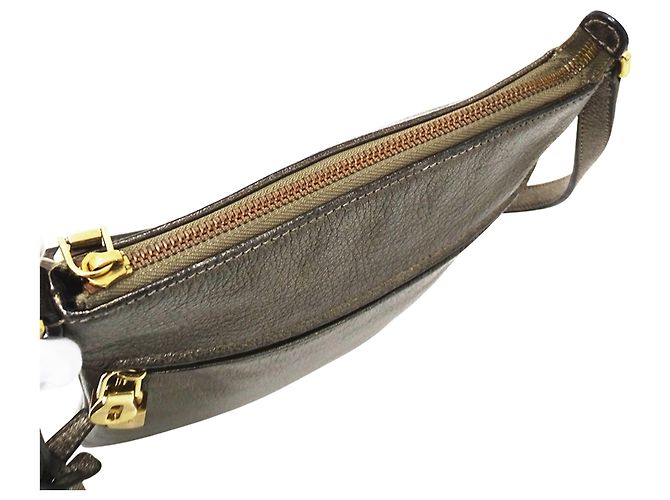 Borsa a mano in pelle Loewe in Bronzo e Grigio Metallizzato - vista 12