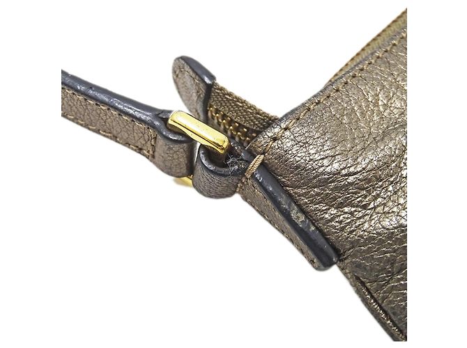 Borsa a mano in pelle Loewe in Bronzo e Grigio Metallizzato - vista 14