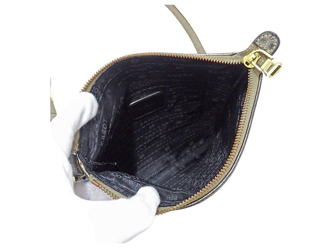 Borsa a mano in pelle Loewe in Bronzo e Grigio Metallizzato - vista 5