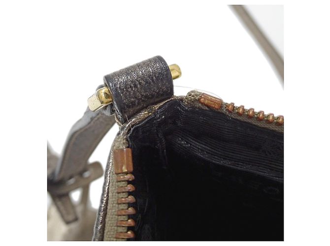 Borsa a mano in pelle Loewe in Bronzo e Grigio Metallizzato - vista 8