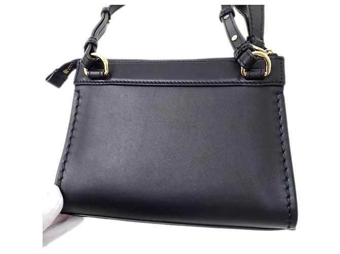 Borsa a mano Chloé Edith in pelle nera - vista 10