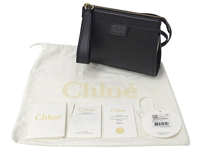 Borsa a mano Chloé Edith in pelle nera - vista 7