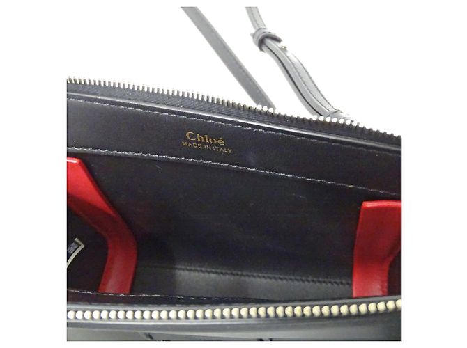 Borsa a mano Chloé Edith in pelle nera - vista 8