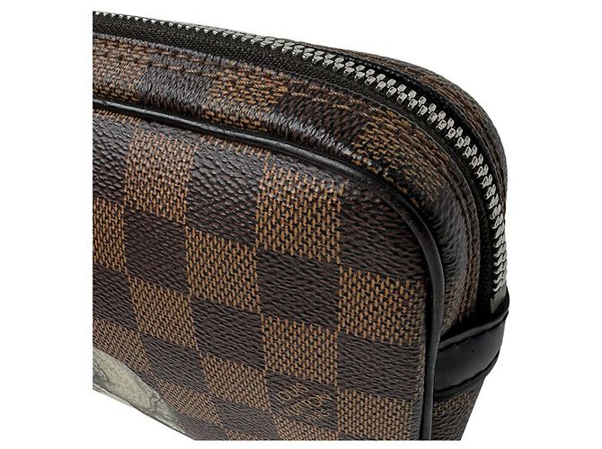 Borsa a pochette Louis Vuitton in tela Damier - vista 6