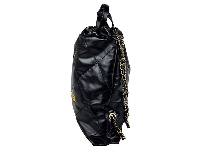 Zaino Chanel in pelle nera - vista 2
