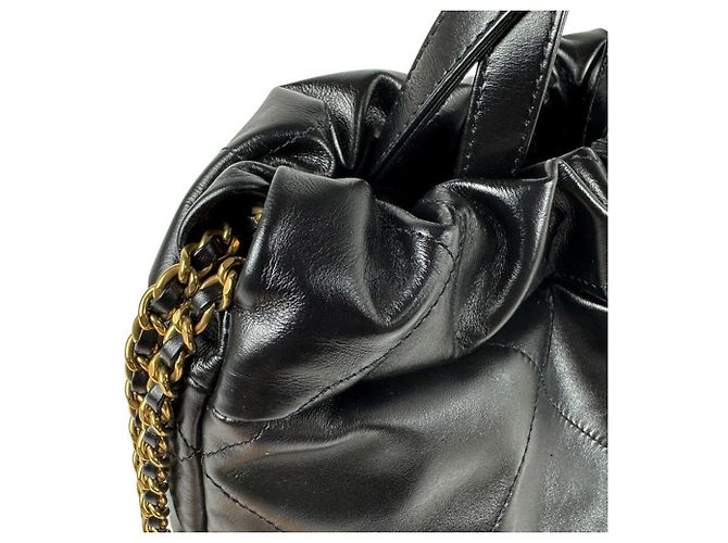 Zaino Chanel in pelle nera - vista 7
