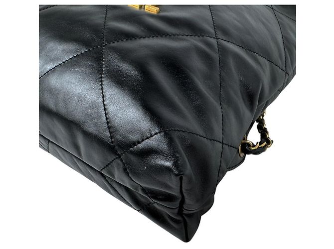 Zaino Chanel in pelle nera - vista 8