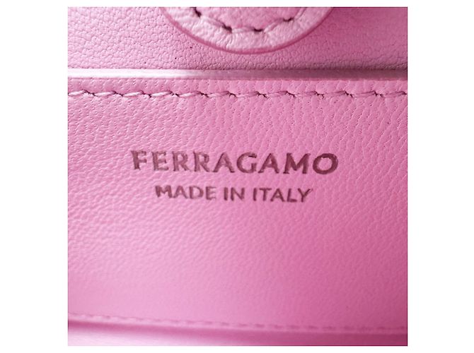 Borsa in pelle rosa chiaro Salvatore Ferragamo - vista 12