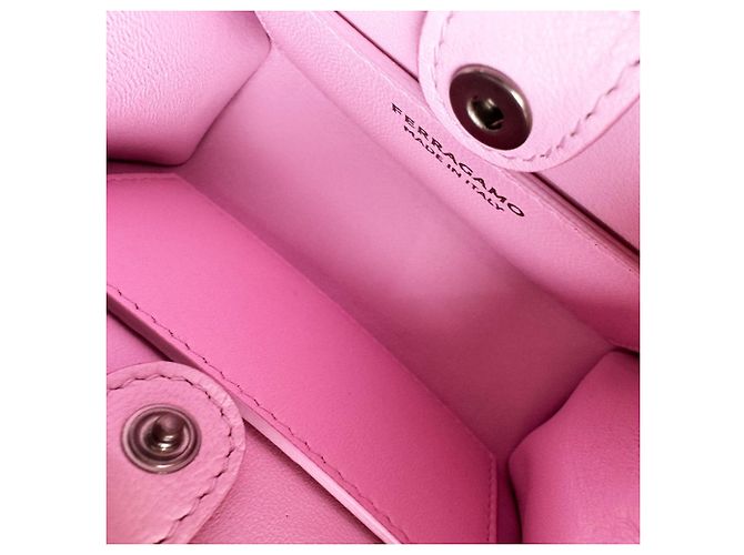 Borsa in pelle rosa chiaro Salvatore Ferragamo - vista 5