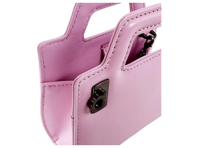 Borsa in pelle rosa chiaro Salvatore Ferragamo - vista 7