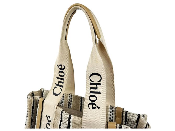 Borsa Tote Chloé Woody Medium - vista 10