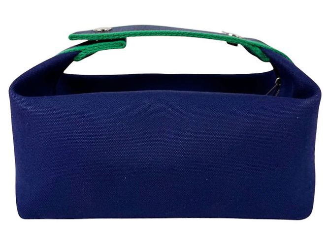 Hermès Borsa Hermes Bride à Black PM Toile H - vista 3