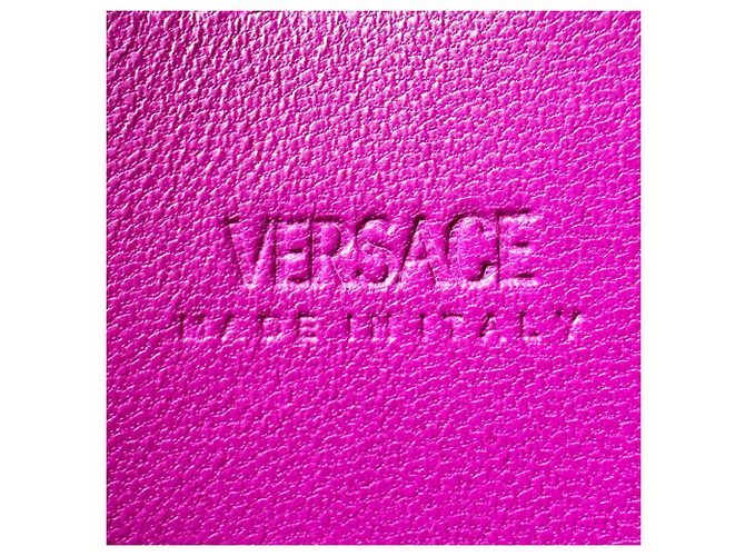 Borsa a tracolla in raso Versace Rosa - vista 12