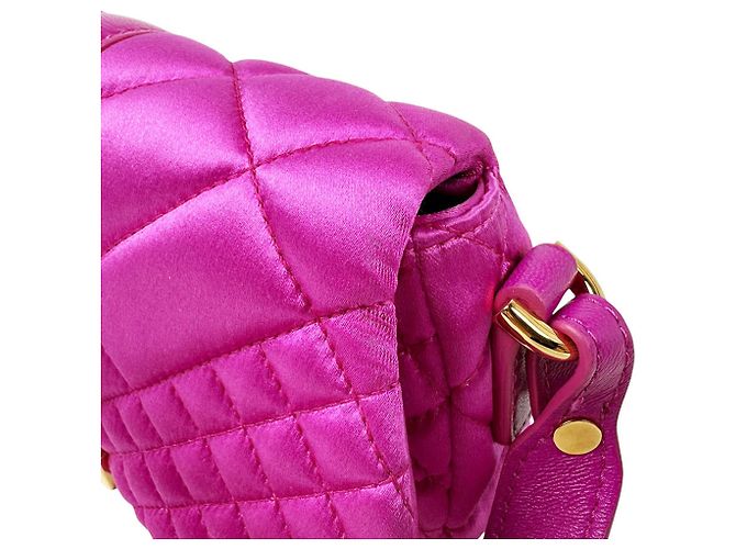 Borsa a tracolla in raso Versace Rosa - vista 6