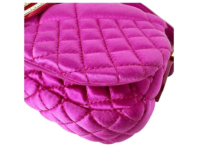Borsa a tracolla in raso Versace Rosa - vista 8