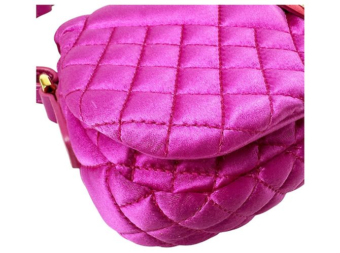 Borsa a tracolla in raso Versace Rosa - vista 9