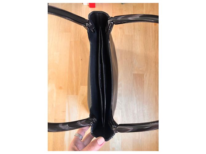 Borsa a mano Prada in pelle nera - vista 11